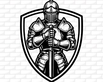 Knight Svg | Knight Logo Svg | Sports Team Mascot Svg | Warrior Svg | Cricut SVG File | Knight Silhouette | Knight Engraving | Dxf Png Ai