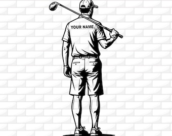 Jugador de golf Svg / Papá golfista Svg / Golfing Svg / Golfing Clipart / Golfista Camisa / Archivo Cricut SVG / Silueta / Grabado de golf / Dxf Png Ai