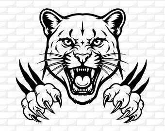 Moutain Lion Scratch Svg | Cougar Claw Svg  | Cougar Animal Svg | Cougar Look Svg | Cricut | Engraving File | Silhouette | Png Dxf Ai