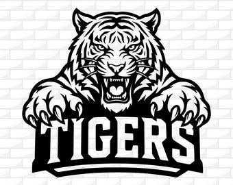 Tiger SVG | Tigers Sport Logo | Team Custom Design |  Club Emblem | Baseball | Football | Basketball | Cricut | Engraving | Digital Download