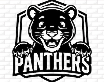 Panther School Mascot | Panther Sport Logo | Team Mascot | School Spirit | Kids Shirt Design | Cricut File | Engraving | Digital Download