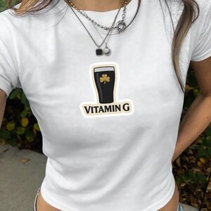 Women's Baby Tee, Vitamin G Shirt, Funny Irish Beer Baby Tee, Guinness Shirt, St Patricks Day Tee, Beer Lover Tee image 2