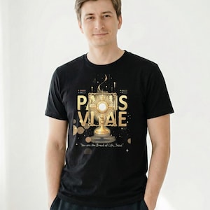 Panis Vitae Catholic T-Shirt | Pixel Art Monstrance, RPG Design (Instant Download)