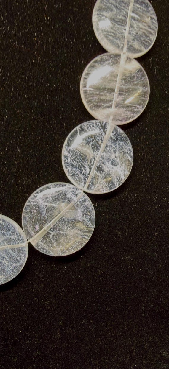 Clear Quartz Statement Necklace with Large 30mm I… - image 5