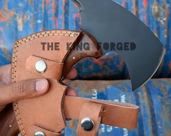 Engraved Axe Full Tang Axe - Viking Axe Bushcraft Tomahawk  - High Carbon Steel Survival Hatchet - Compatible Axe Christmas Gift for him Edc