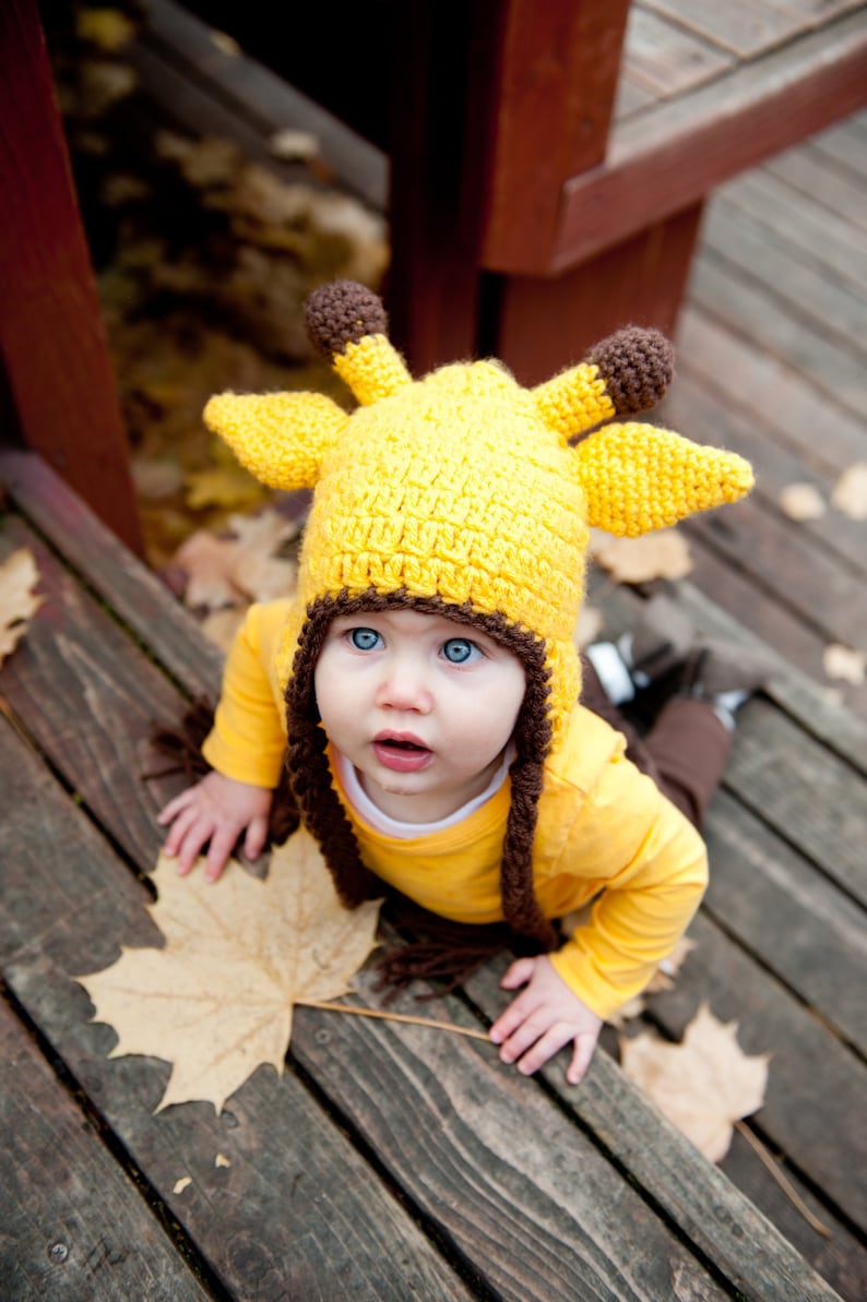 Baby Giraffe Knitted Beanie | Stay at Home Mum