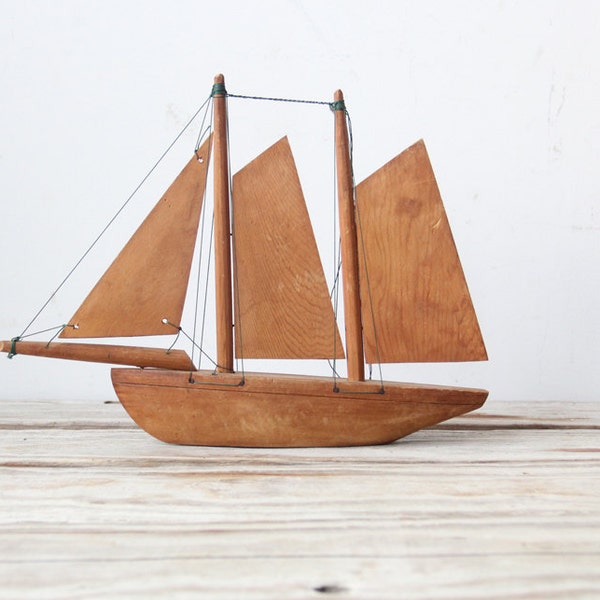 Handmade Wooden Sailboat