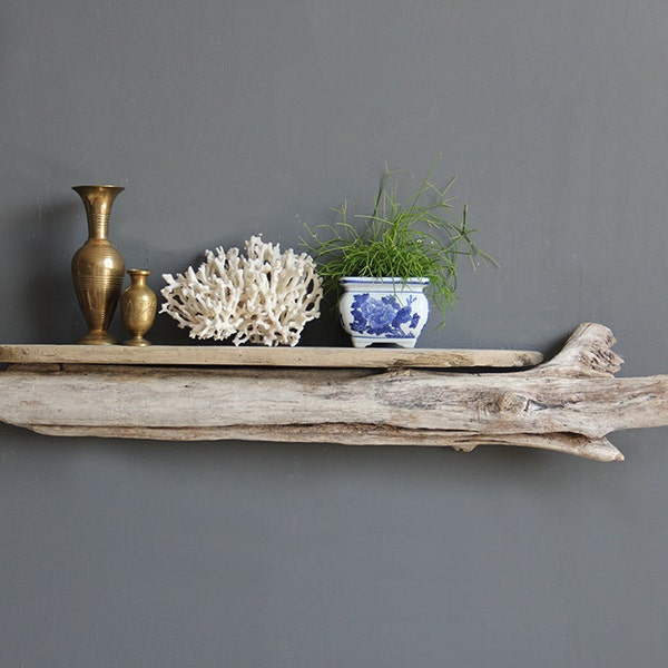 Gorgeous Large Sculptural Slab Driftwood Shelf