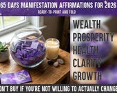 Manifestation Practice with a Jar Manifestation Kit of 366 Daily Affirmations for 2026 ADHD Friendly