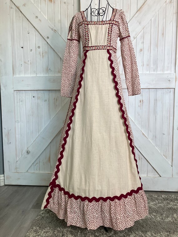 1969 Vintage Gunne Sax Black Label Red White Cali… - image 6