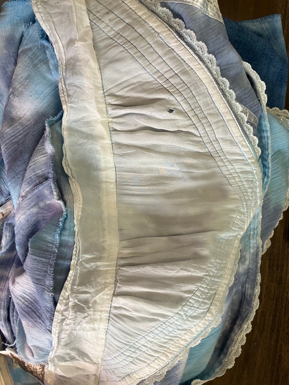 70's Vintage Gunne Sax Blue Tie Tye Dye Handkerch… - image 8