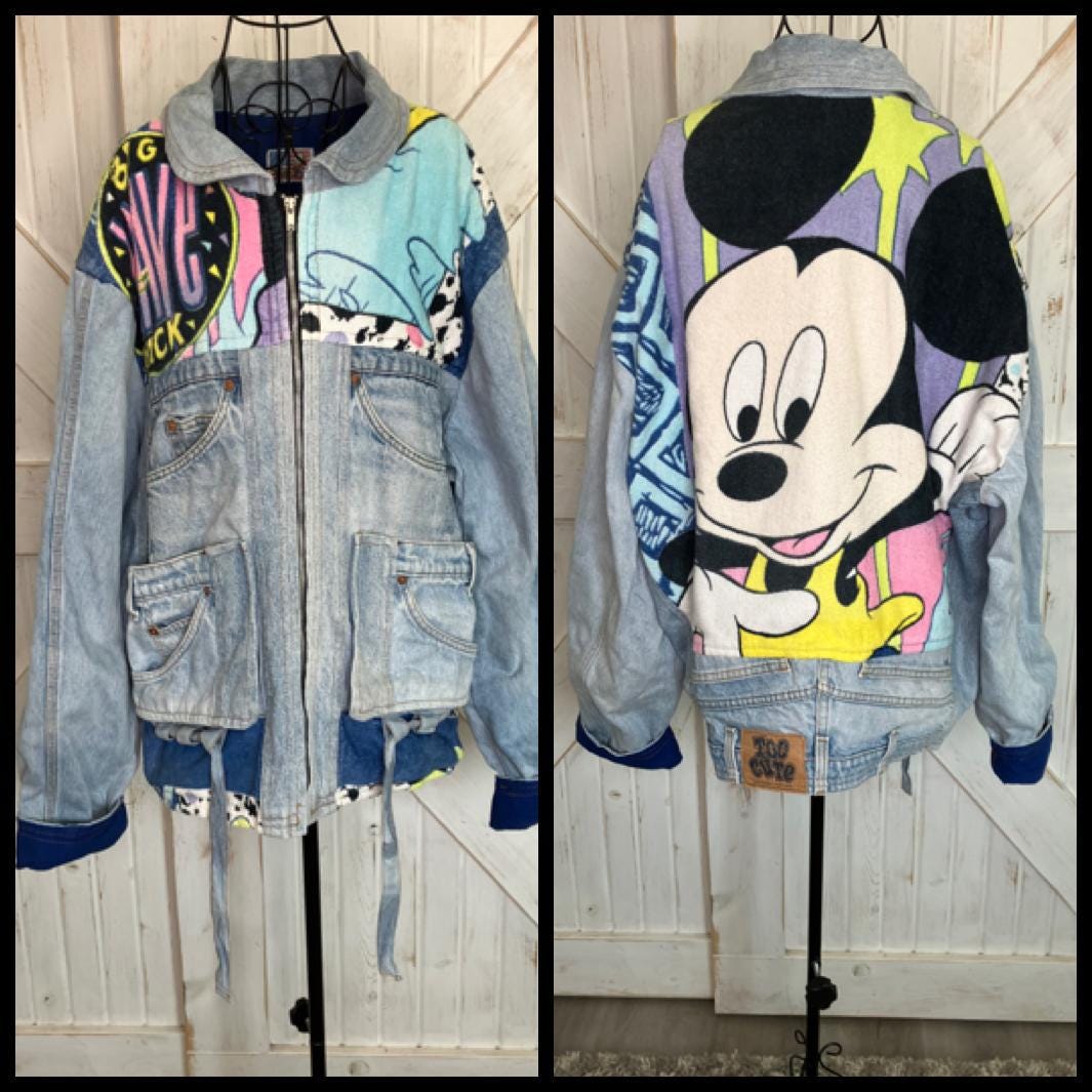 【vintage】ヴィンテージ toocute ミニーちゃん デニムジャケット Too Cute Guetta - Etsy