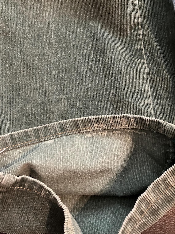 70's Vintage Landlubber Green Corduroy Hippie Ove… - image 9