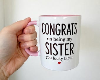 Mug humoristique pour sœur – Cadeau d'anniversaire sarcastique pour les amateurs de café