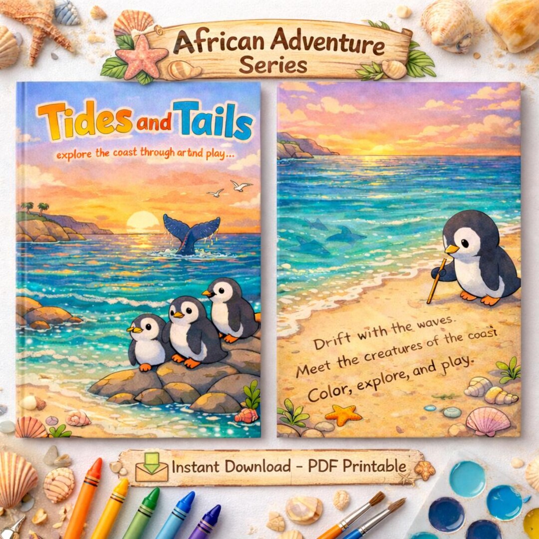 African Sea Life Coloring Book | Kids Ocean Adventure Activity Pages ...