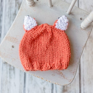PDF Knitting pattern-- Toddler fox hat pattern, baby fox hat pattern, child&#39;s fox hat pattern, easy  hat pattern, easy animal ear pattern