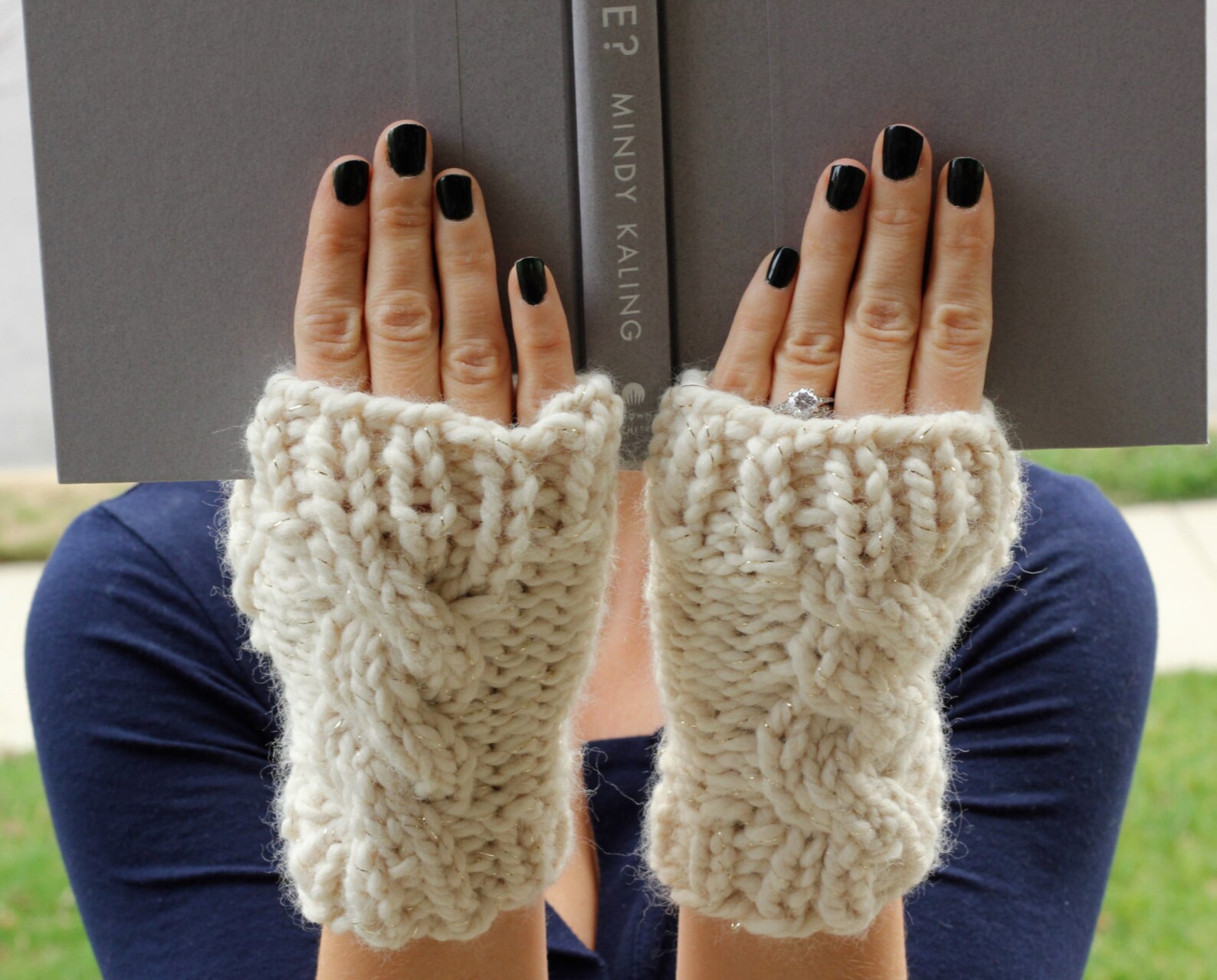 KNITTING PATTERN PDF Bulky Fingerless Gloves Bulky Gloves Etsy