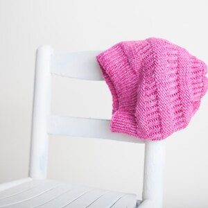 編み物パターン PDF - 大人用ニット帽、スラウチビーニーパターン、女性用帽子パターン、ウーステッドウェイト帽子パターン