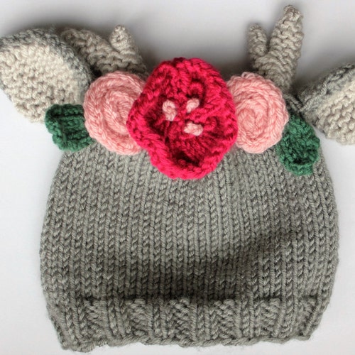 PDF Pattern Baby Animal Ear Hat Knit Baby Hat Newborn Etsy