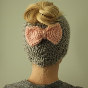 Patrón de sombrero de moño para mujer, sombrero de moño con lazo, sombrero de moño voluminoso para mujer, sombrero de moño desordenado, patrón de sombrero femenino, sombrero de moño femenino, sombrero de moño con lazo