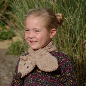 PDF Pattern, toddler bear scarf, child&#39;s bear scarf, child&#39;s cowl, child&#39;s ascot, animal ear scarf, bear scarf, child&#39;s teddy bear scarf