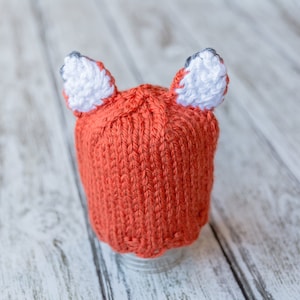 PDF Knitting pattern-- Toddler fox hat pattern, baby fox hat pattern, child&#39;s fox hat pattern, easy  hat pattern, easy animal ear pattern