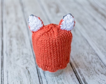 PDF Knitting pattern-- Toddler fox hat pattern, baby fox hat pattern, child's fox hat pattern, easy  hat pattern, easy animal ear pattern