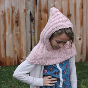 STRICKMUSTER PDF- Kinder Kapuzenmuster, Zopfmuster, voluminöse Kinderkapuze, Perlenrippstrick, Mädchenstrickkapuze