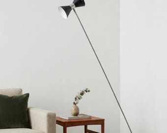 Italian Design Floor Lamp Brass Diabolo 1950 Mid-century Modern Stilnovo Style Home Decor Lighting