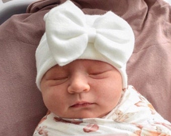 Baby Girls Infant Hat With Bow Cap Hospital Newborn Beanie Rhinestone Cxz wang Baby Girls Infant Hat With Bow Cap Hospital Newborn Beanie Rhinestone Cxz wang