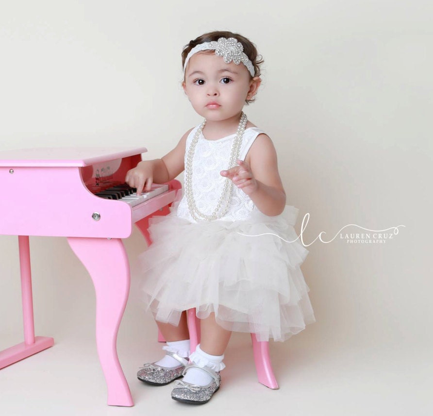 Rhinestone Flower Applique Headband: Stretch Lace Wedding  display picture 1