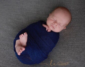 Boys Stretch Knit Wraps, ready to ship - measure 12x55 inches flat & 39x2" stretched! Malibu Blue, Charcoal Grey or Navy, Lil Miss Sweet Pea