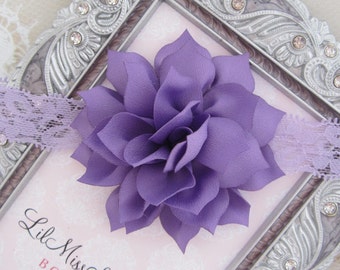 Lavender Lace 3" Flower Headband - newborn photos, photo prop, newborn photographers by Lil Miss Sweet Pea