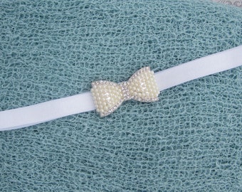 Aquamarine Stretchy Knit Wrap AND/OR Matching Rhinestone Pearl Bow Headband, newborn swaddle wrap, bebe foto, Lil Miss Sweet Pea