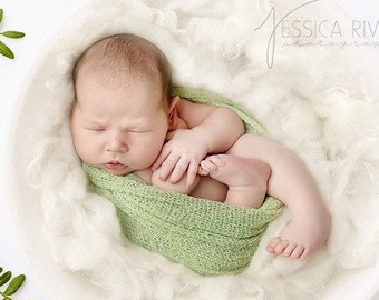 Newborn Baby Swaddle Wrap in Celery for girls or boys, stretch knit wrap, baby halo, boys wrap, bebe photo, Lil Miss Sweet Pea