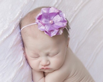Lilac 2.75" Flower Headband, photo shoots, purple flower, lavender flower, handmade, bebe foto, Lil Miss Sweet Pea