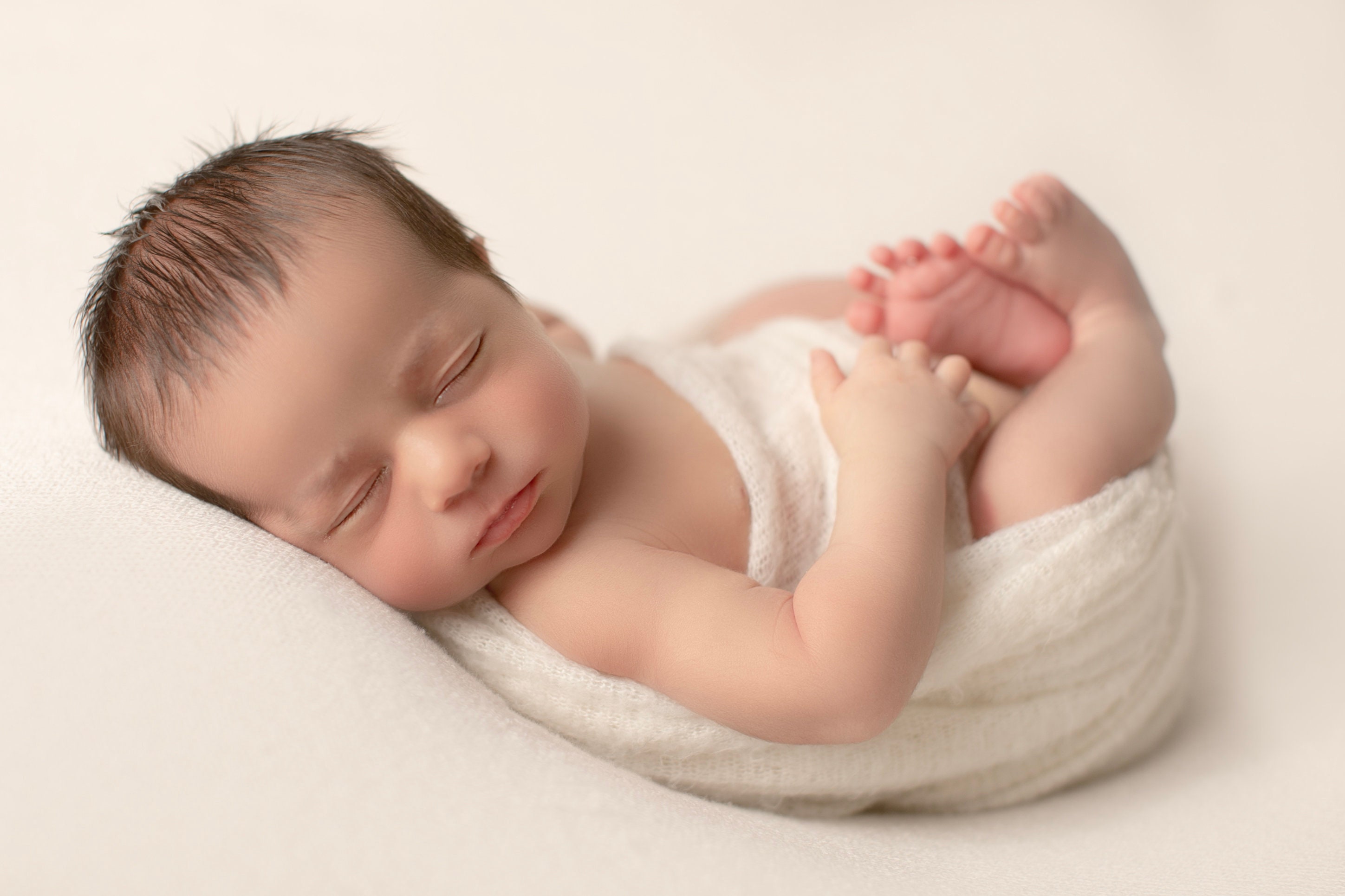 Fuzzy Cream Photo Prop Wrap Knit Soft Stretch Swaddle boys or girls for Photography Prop not everyday use by Lil Miss Sweet Pea