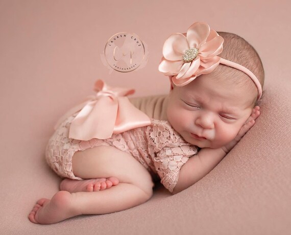 Dusty Rose Lace Romper, With Long Sleeves, Unlined, AND/OR