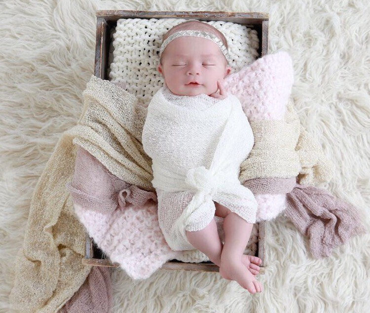 White Newborn Baby Swaddle Wrap AND / OR Beaded Rhinestone Etsy