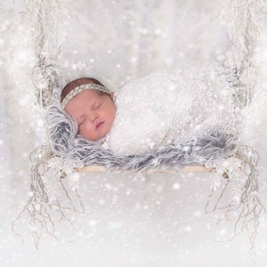 Newborn Beaded Headband for newborns for photo shoots, baby headband, photo prop, newborn photos, infant headband, photographer, infant image 2