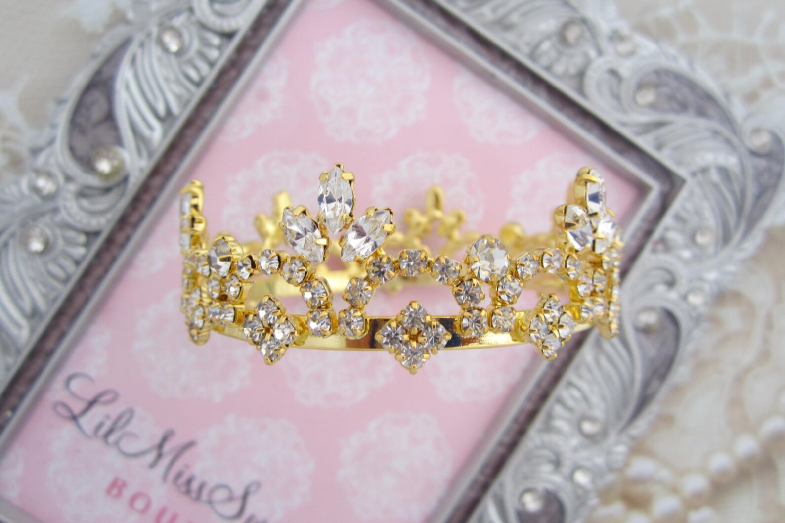 GOLD Rhinestone Baby Crown for Newborn or Maternity Baby Etsy
