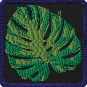 Monstera Embroidered Tactical Patch, Plant Lover Hook + Loop Patch
