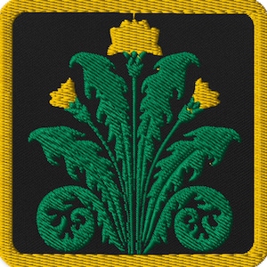 Dandelion Embroidered Tactical Patch, Art Nouveau, Plant Lover Hook + Loop Patch