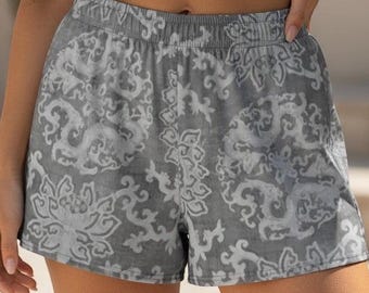 Dragon Lotus Cotton Shorts | 18th Century Qing Dynasty Inspired | Unisex | Melodia Gallery