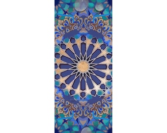 Water Mandala Yoga Mat, Original Art Sublimation Yoga Mat, Tesselations, Sacred Geometry, Water Element, Excersize Mat, Yoga Mat