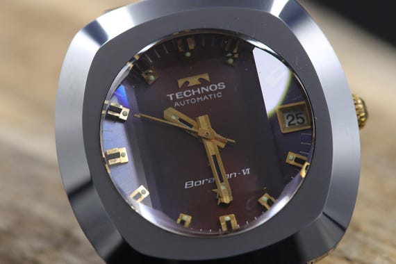 Technos Borazon VI Automatic Date Watch with Cut … - image 9