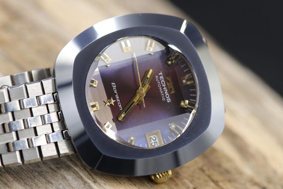 Technos Borazon VI Automatic Date Watch with Cut … - image 3