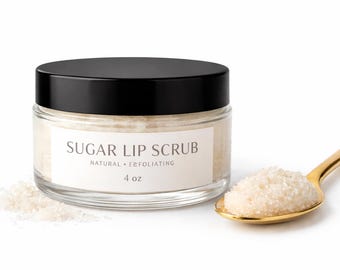 Lip Scrub & Lip Balm Bundle | Conditioning Sugar Lip Scrub + Glacial Mint Chapstick | Natural Lip Care | Handmade