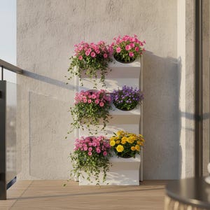 Donica pionowa składana STL | Modułowa donica balkonowa i ogrodowa