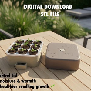 Mini Greenhouse Seed Starter system STL – 73mm High Dome with 20mm Vent